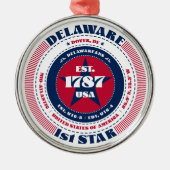 Delaware 1st State Christmas Ornament (Voorkant)