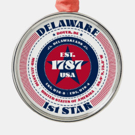 Delaware 1st State Christmas Ornament