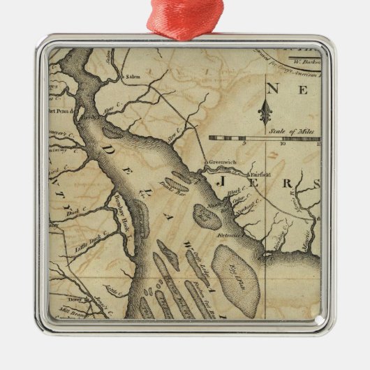 Delaware 2 metalen ornament (Voorkant)