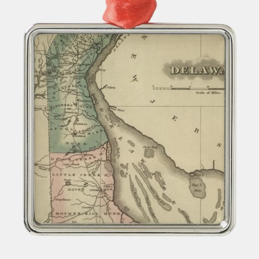 Delaware 2 metalen ornament (Voorkant)
