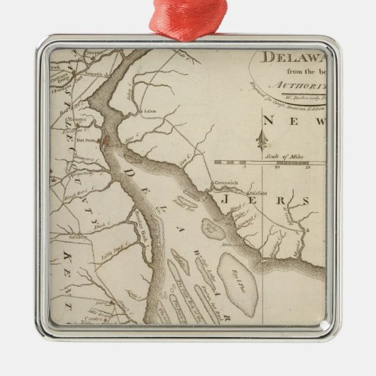 Delaware 5 metalen ornament (Voorkant)