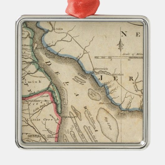 Delaware 5 metalen ornament (Voorkant)