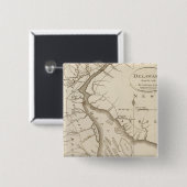 Delaware 5 vierkante button 5,1 cm (Voorkant /achterkant)