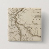 Delaware 5 vierkante button 5,1 cm (Voorkant)