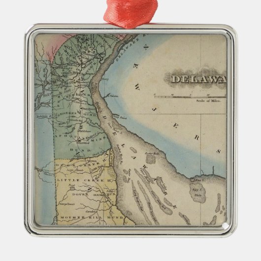 Delaware 6 metalen ornament (Voorkant)