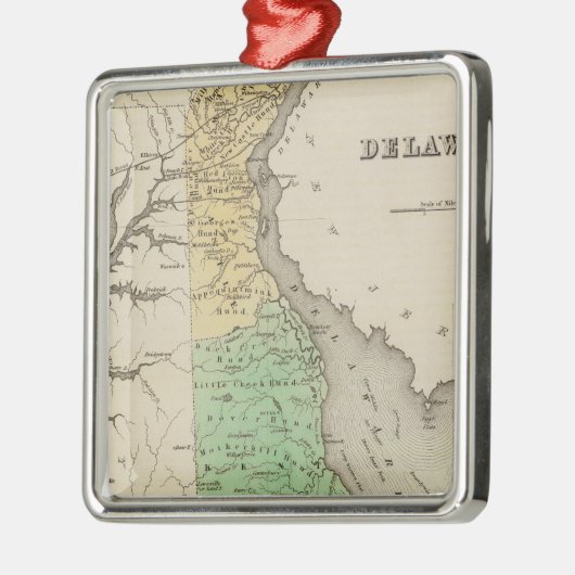 Delaware 6 metalen ornament (Links)