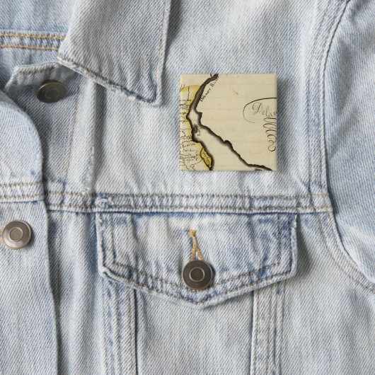 Delaware 7 vierkante button 5,1 cm (In situ)