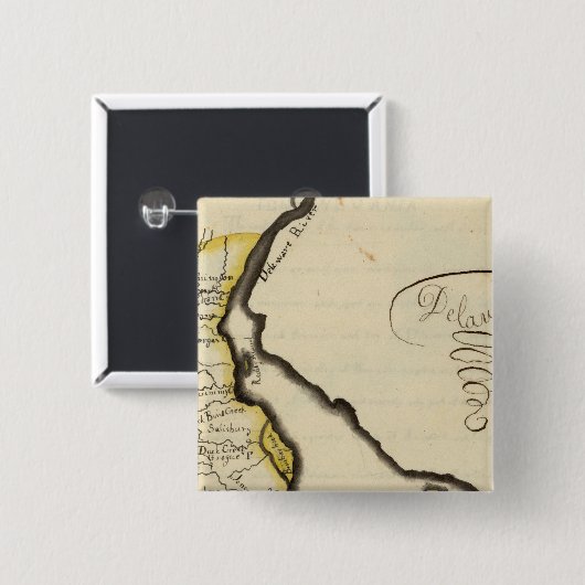 Delaware 7 vierkante button 5,1 cm (Voorkant /achterkant)
