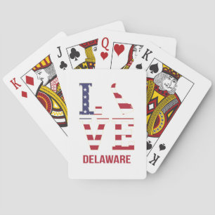 Delaware Amerikaanse staatsliefde Pokerkaarten