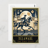 Delaware | Art. Deco Briefkaart (Voorkant / Achterkant)
