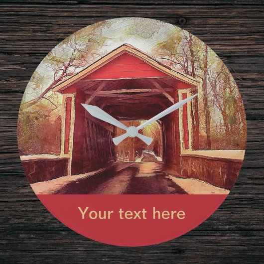 Delaware Ashland Covered Bridge Large Clock Grote Klok