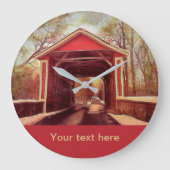 Delaware Ashland Covered Bridge Large Clock Grote Klok (Voorkant)