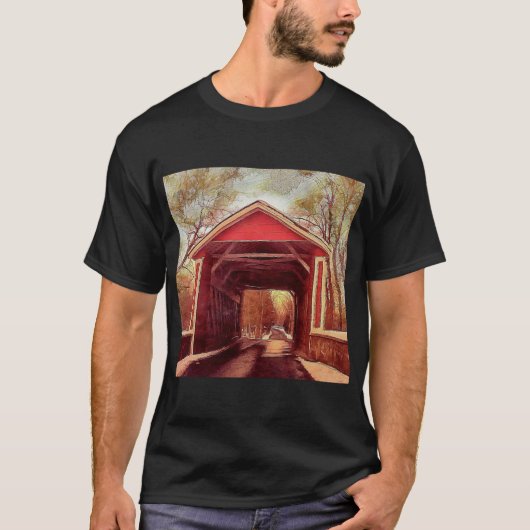 Delaware Ashland Covered Bridge T-shirt (Voorkant)