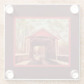 Delaware Ashland overdekte bridgeglas Onderzetter (Achterkant)