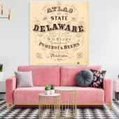 Delaware Atlas Canvas Afdruk (Insitu (Woonkamer))