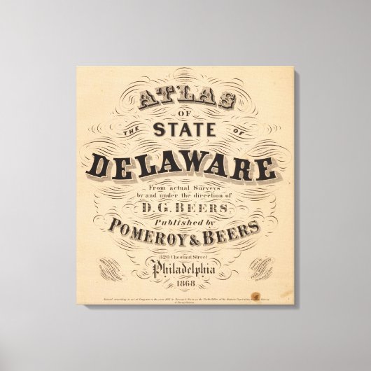 Delaware Atlas Canvas Afdruk (Voorkant)