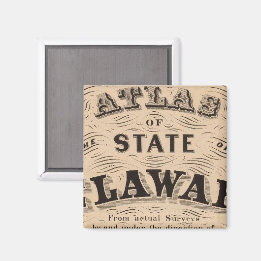 Delaware Atlas Magneet (Voorkant / Achterkant)