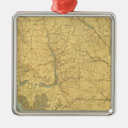 Delaware Bay, New Jersey Metalen Ornament (Voorkant)