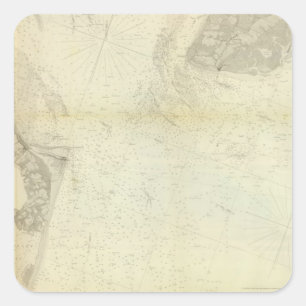 Delaware Bay, rivier 1 Vierkante Sticker