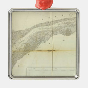 Delaware Bay, rivier 3 Metalen Ornament