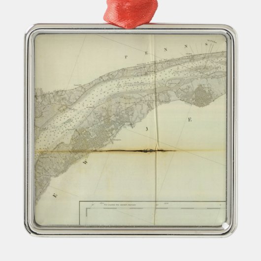 Delaware Bay, rivier 3 Metalen Ornament (Voorkant)