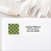 Delaware Blauw Goud Persoonlijk Retouradres Etiket (Insitu)