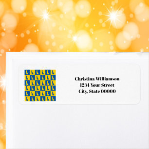 Delaware Blauw Goud Persoonlijk Retouradres Etiket