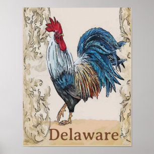 Delaware, Blauwe hennen, TekstPoster bewerken Poster