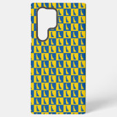 Delaware Blue Gold Checkerboard Pattern Samsung Galaxy Hoesje (Achterkant)
