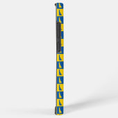 Delaware Blue Gold Checkerboard Pattern Samsung Galaxy Hoesje (Rechterkant)