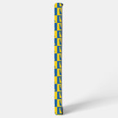 Delaware Blue Gold Checkerboard Pattern Samsung Galaxy Hoesje (Linkerkant)