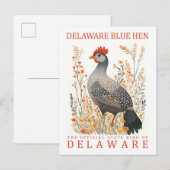 Delaware Blue Hen Bird of Delaware Verenigde State Briefkaart (Voorkant / Achterkant)