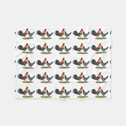 Delaware Blue Hen Fleece Deken (Voorkant (Horizontaal))