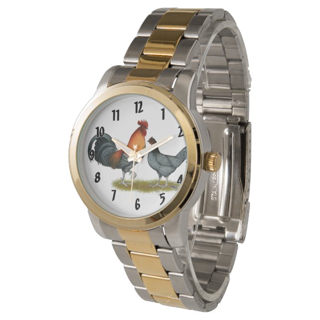 Delaware Blue Hen Horloge (Gekanteld)