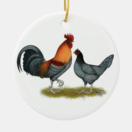Delaware Blue Hen Keramisch Ornament (Voorkant)