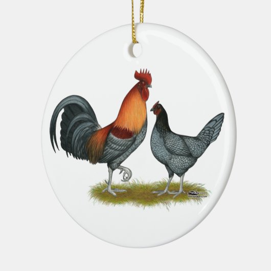 Delaware Blue Hen Keramisch Ornament (Links)