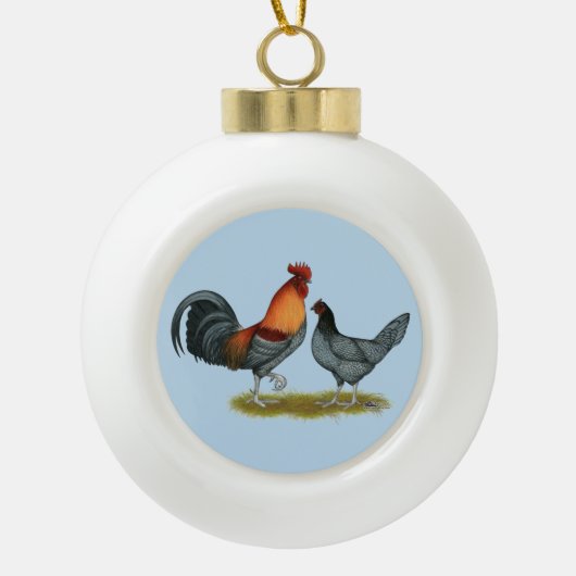 Delaware Blue Hen Keramische Bal Ornament (Voorkant)