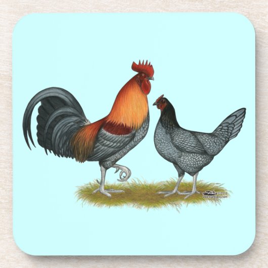 Delaware Blue Hen Onderzetter (Voorkant)