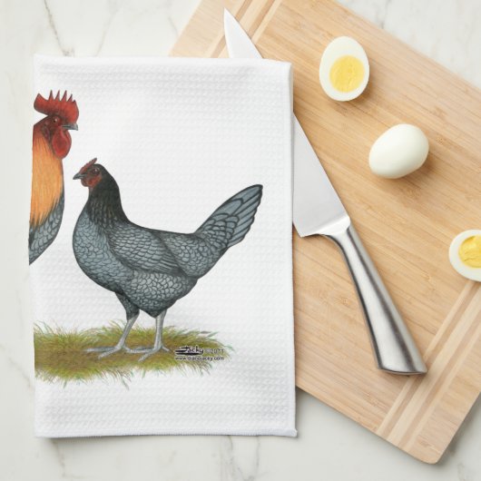 Delaware Blue Hen Theedoek (Quarter Fold)