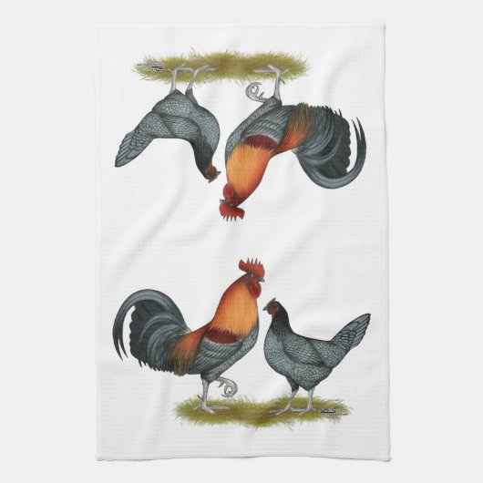 Delaware Blue Hen Theedoek (Verticaal)