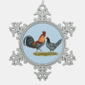 Delaware Blue Hen Tin Sneeuwvlok Ornament (Voorkant)