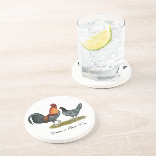 Delaware Blue Hen Zandsteen Onderzetter (Zijkant)