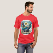 Delaware Bold en sierlijke Blue Hen State Animal W T-shirt (Voorkant volledig)