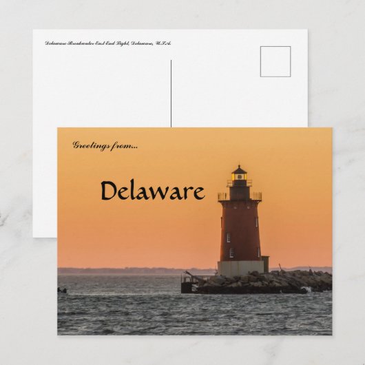 Delaware Breakwater East End Light Briefkaart (Voorkant / Achterkant)