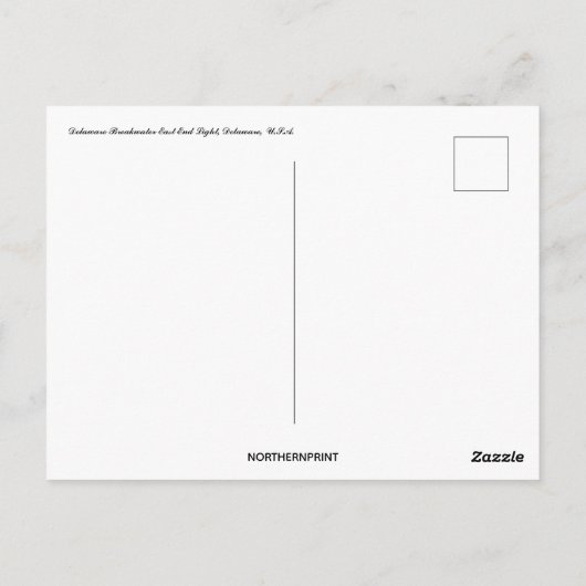 Delaware Breakwater East End Light Briefkaart (Achterkant)