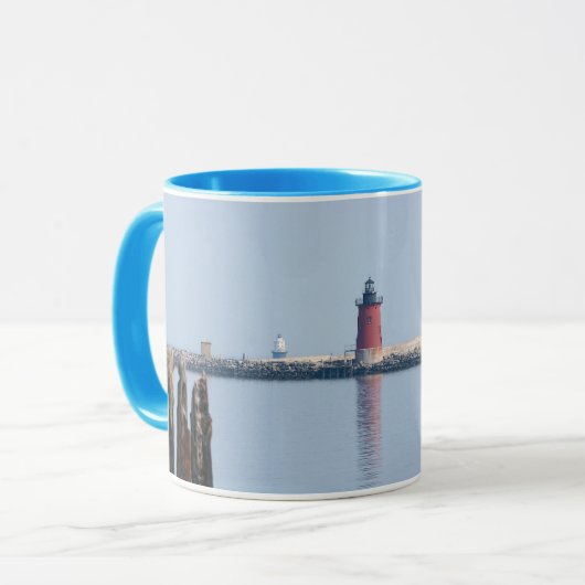 Delaware Breakwater & haven van Vluchtelingenvuurt Mok (Voorkant links)