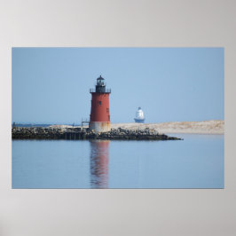 Delaware Breakwater & haven van Vluchtelingenvuurt Poster