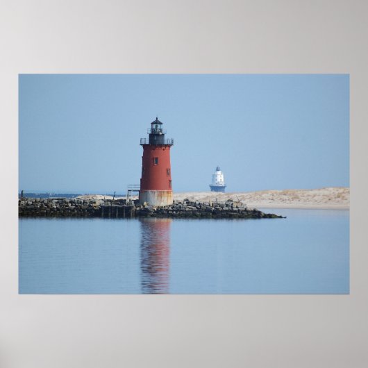 Delaware Breakwater & haven van Vluchtelingenvuurt Poster (Voorkant)