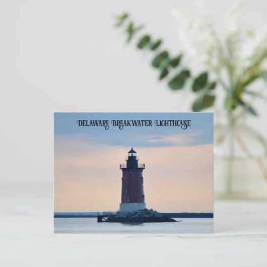 Delaware Breakwater Vuurtoren Cape Henlopen Lewes Briefkaart (Staand voorkant)