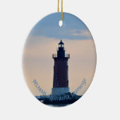 Delaware Breakwater Vuurtoren Cape Henlopen Lewes Keramisch Ornament (Rechts)